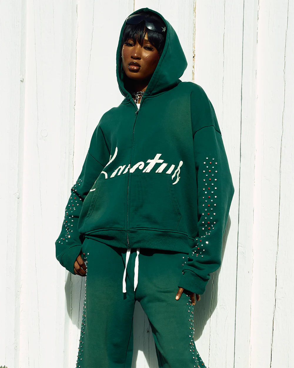 Cactus Valley Hidden Crystal Zip-Up Hoodie