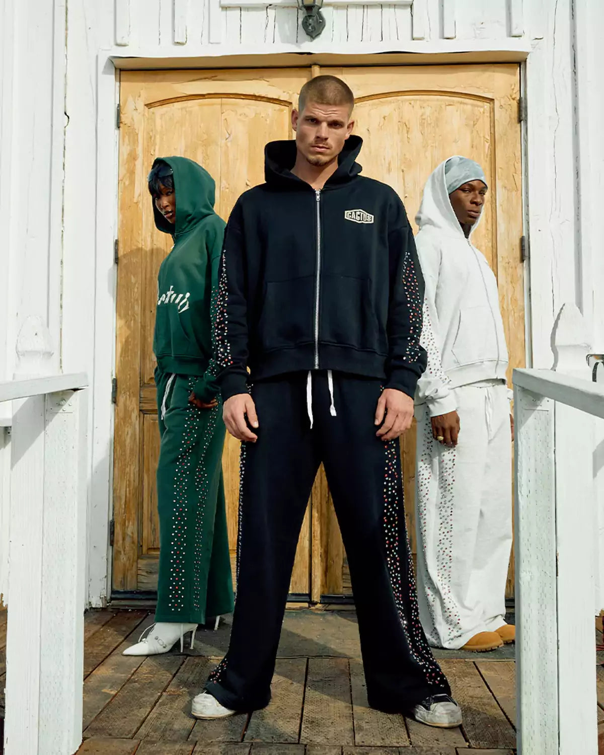 Cactus Valley Crystal Cactus Zip-Up Hoodie
