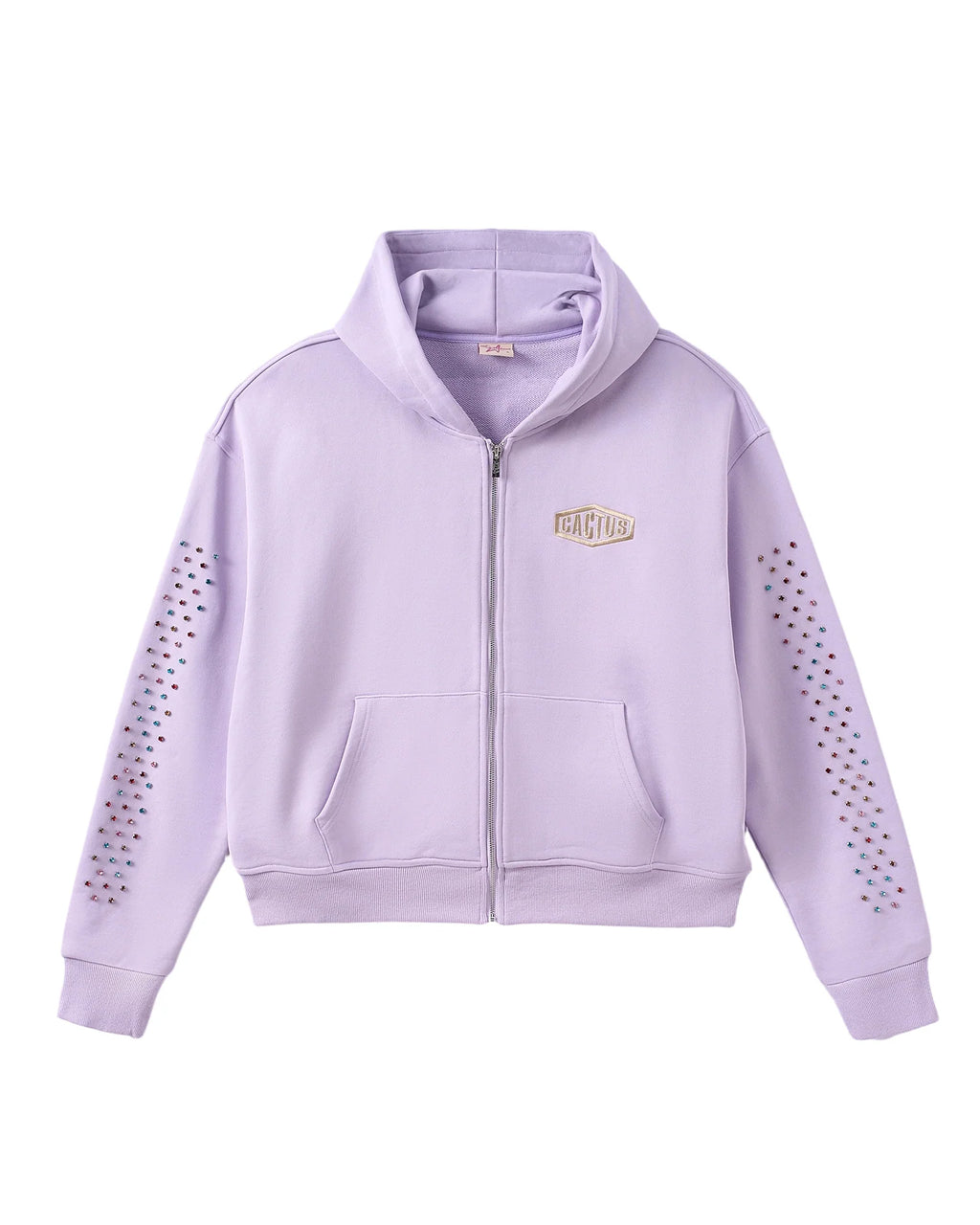 Cactus Valley Crystal Cactus Zip-Up Hoodie