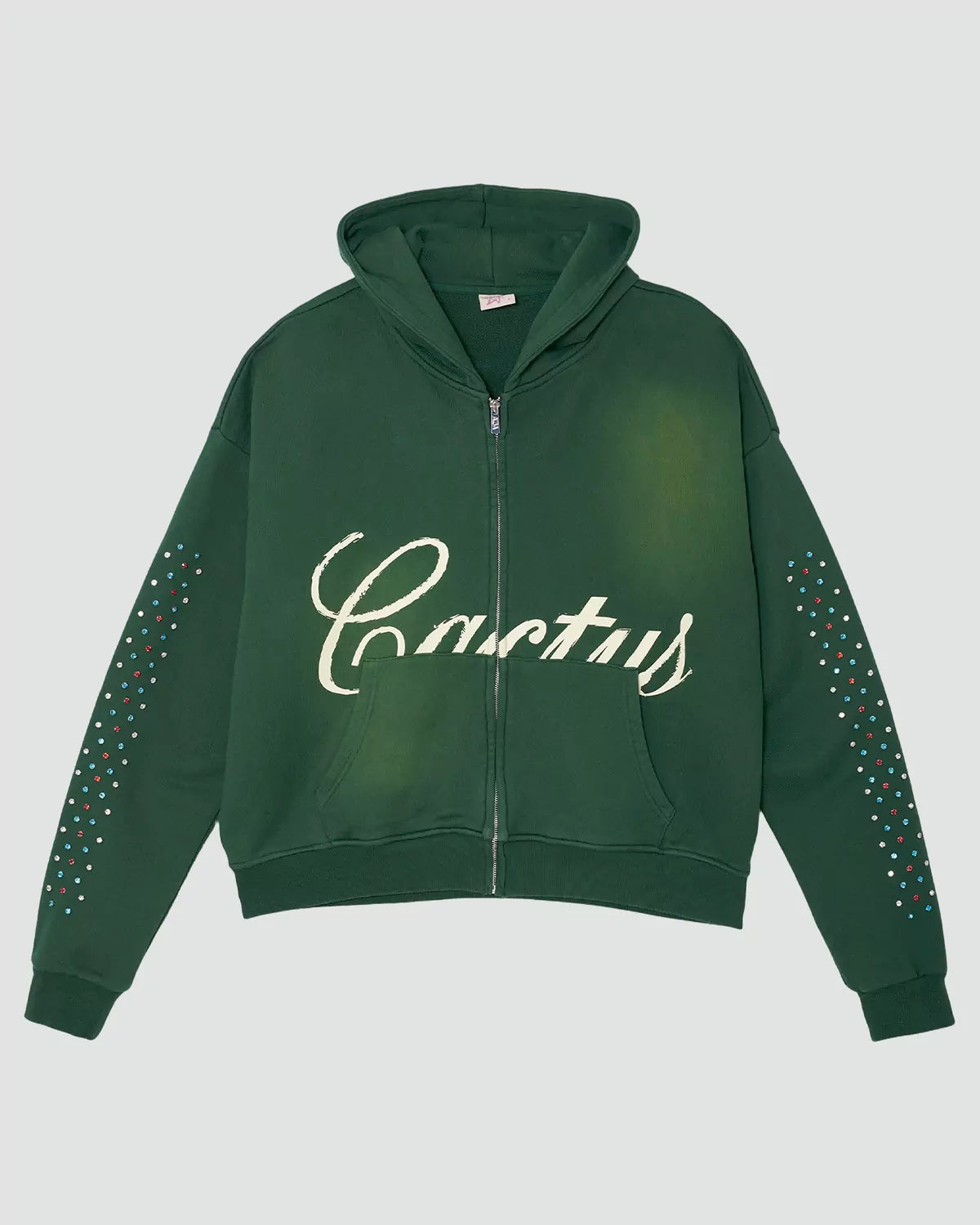 Cactus Valley Hidden Crystal Zip-Up Hoodie