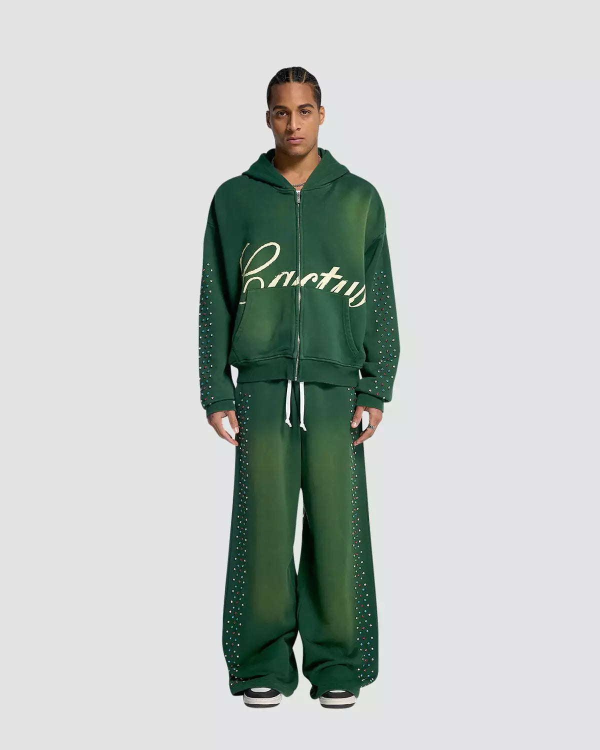 Cactus Valley Hidden Crystal Zip-Up Hoodie