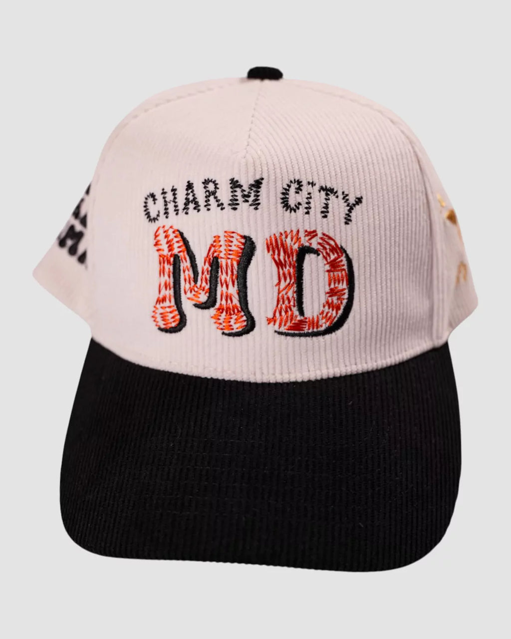 Charm City MD x Good Quality Human Hat Structured Corduroy Black/Natural