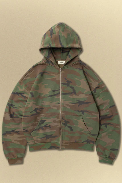 Elwood Camo Zip Up Hoodie