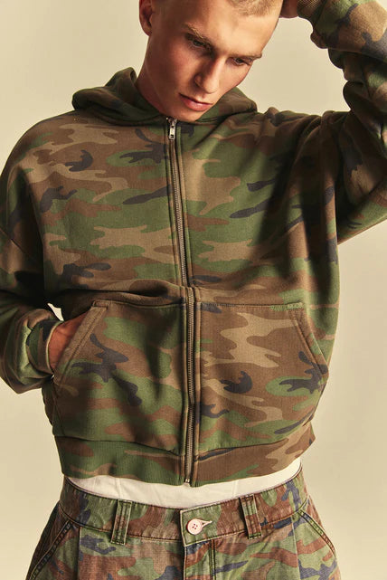 Elwood Camo Zip Up Hoodie