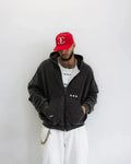 Reversible Thermal Zip Up Faded Black/White
