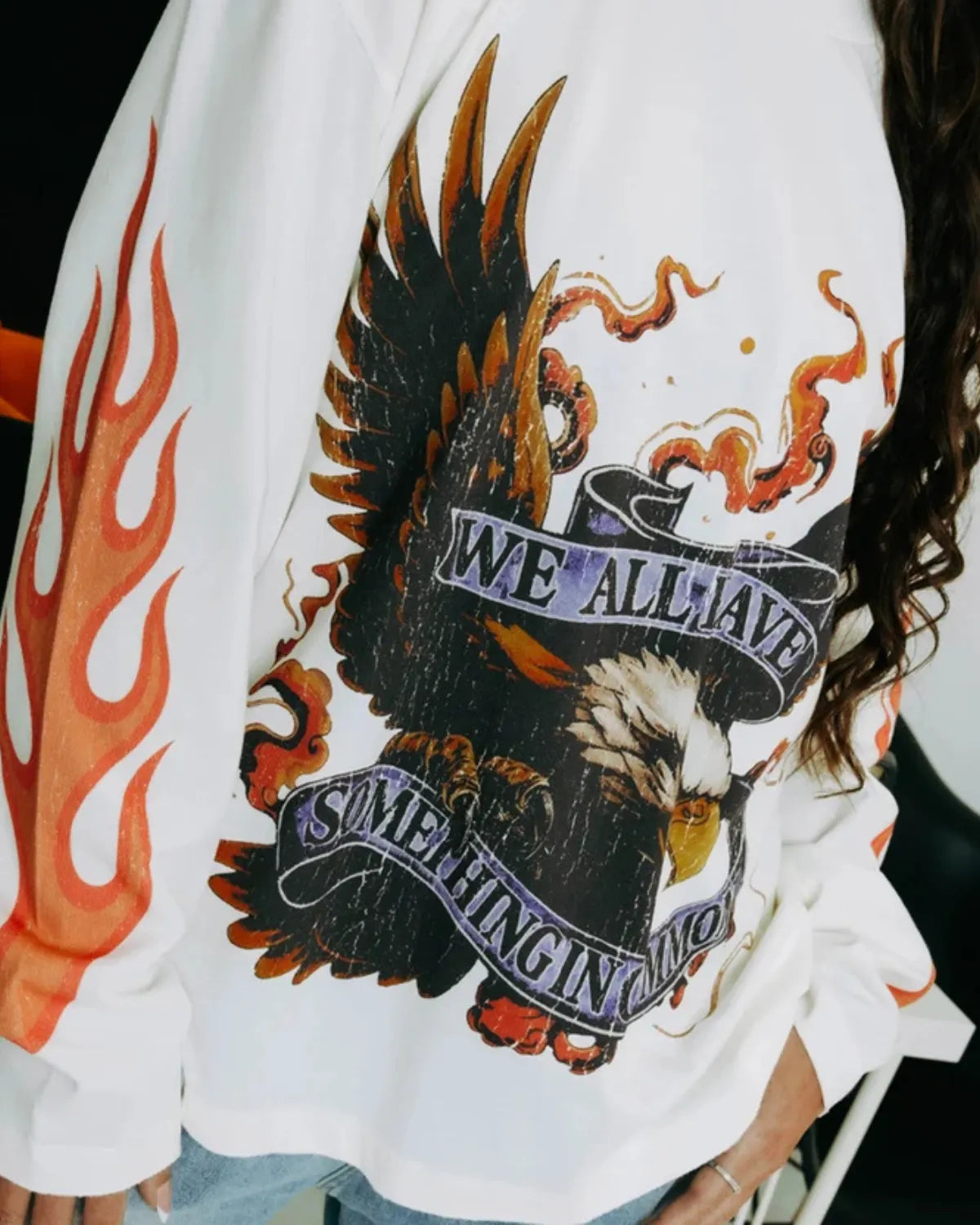 Commons Freedom Long Sleeve Teee White