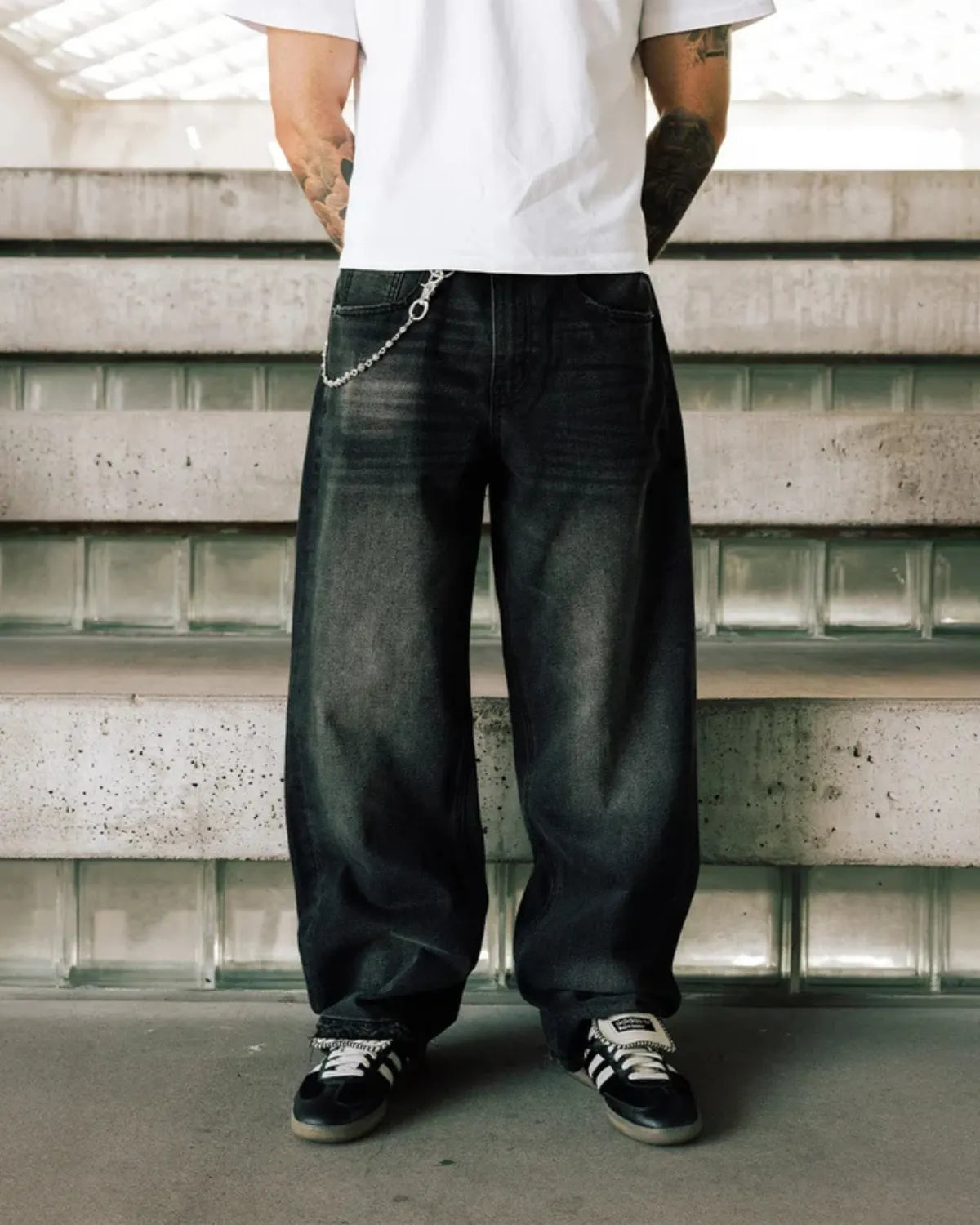 CS Washed Straight Denim Pant Granite