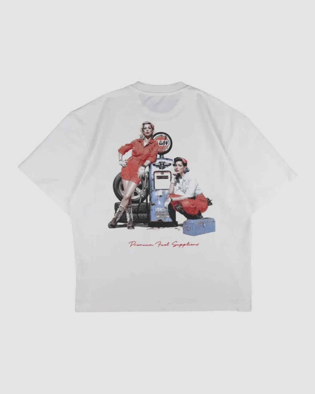 Common Hype x Gulf Oil Pit Stop Tee White