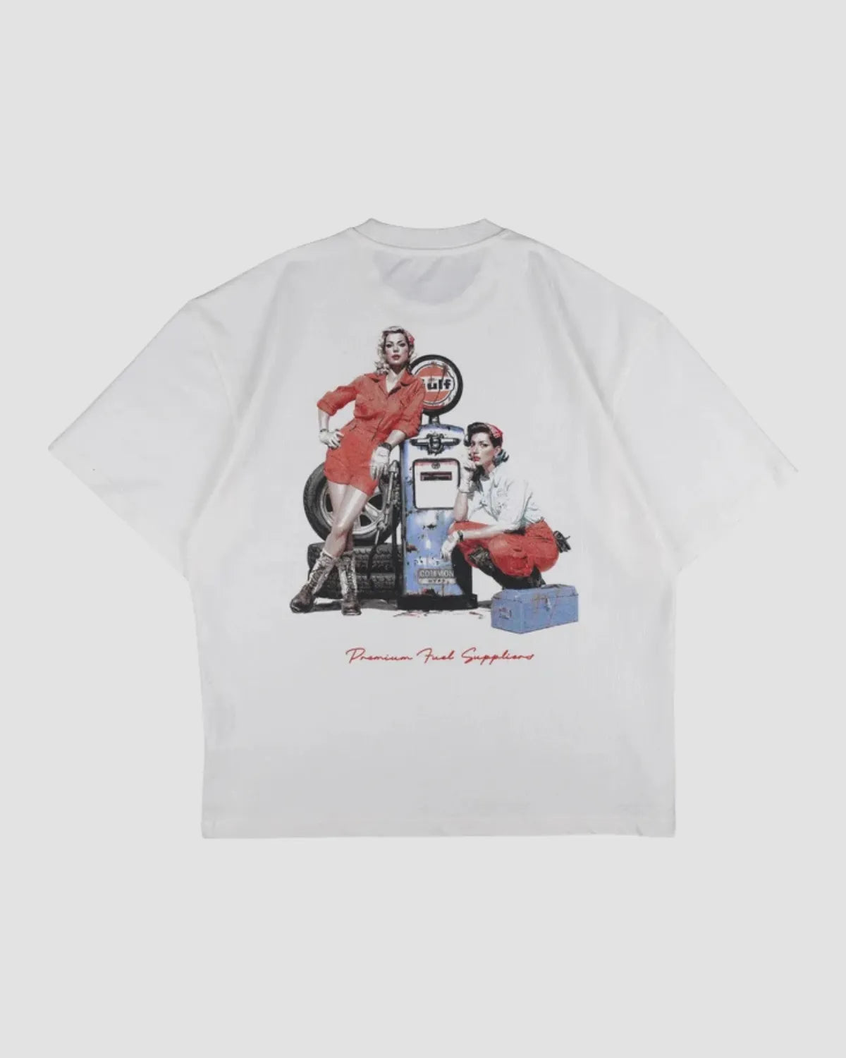 Common Hype x Gulf Oil Pit Stop Tee White