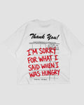 Compliments I Was Hungry Vintage Tee White