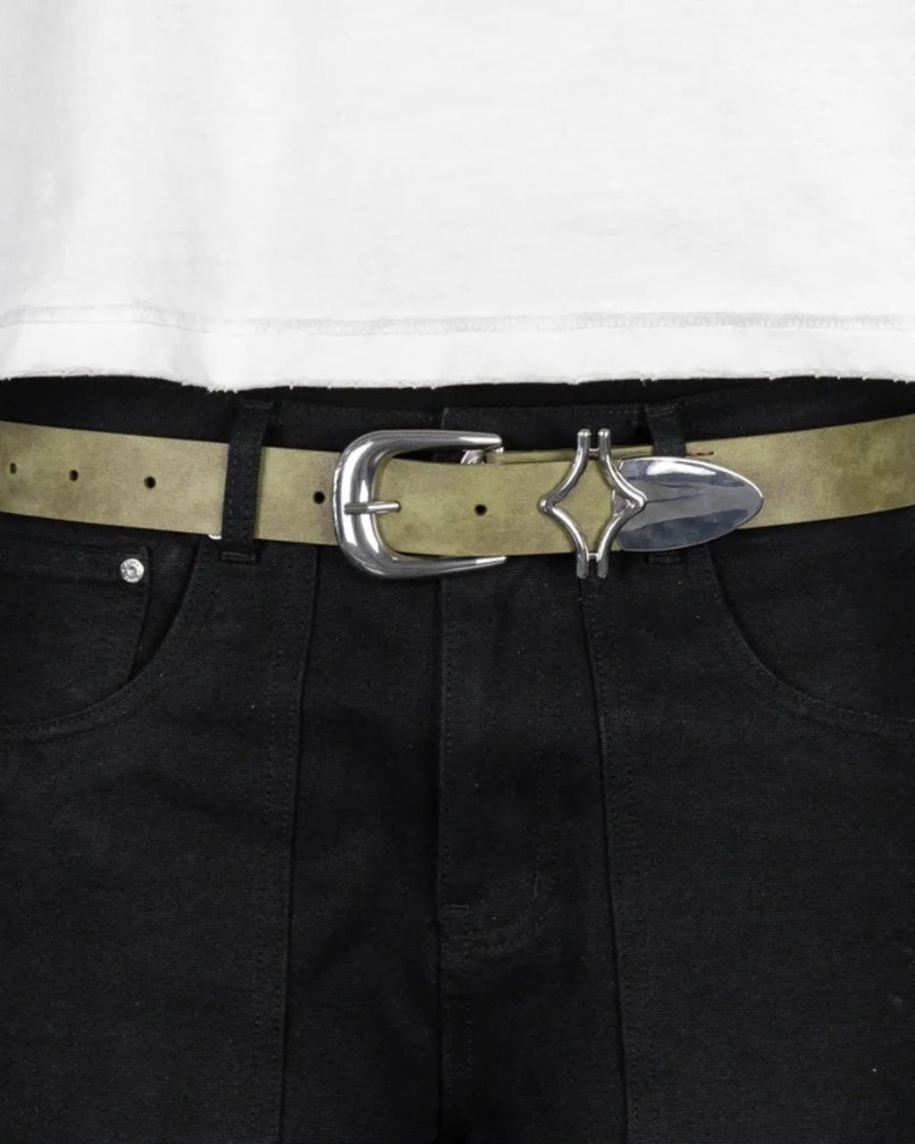 Outlaw Leather Belt Moss (28-34)