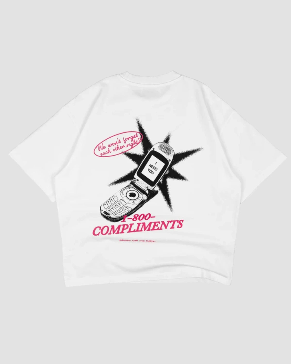 Compliments Won't Forget Each Other Vintage Tee White